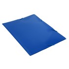 Папка на резинке А4, 500 мкм, Calligrata, корешок 4 мм, до 300 листов, тиснение "песок", синяя - Фото 2