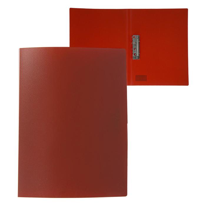 Папка с зажимом А4, 500 мкм, корешок 15 мм, Calligrata, до 100 листов, красная