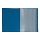 Папка с 10 вкладышами А4, 500 мкм, Calligrata, текстура «песок», синяя - Фото 2