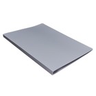 Папка с 10 вкладышами А4, 500 мкм, Calligrata, текстура «песок», серая - Фото 2