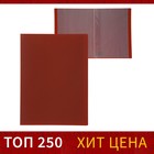 Папка с 10 вкладышами А4, 500 мкм, Calligrata, текстура «песок», красная - Фото 1