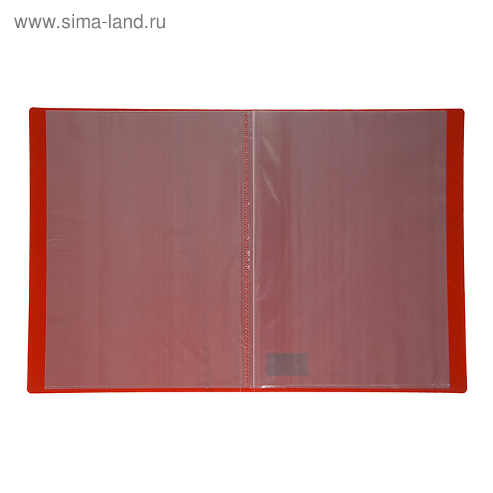 Папка с 10 вкладышами А4, 500 мкм, Calligrata, текстура «песок», красная - Фото 1