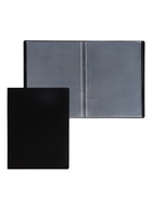 Папка с 10 вкладышами А4, 500 мкм, Calligrata, текстура «песок», чёрная - Фото 2