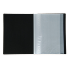 Папка с 20 вкладышами А4, 500 мкм, Calligrata, текстура «песок», чёрная - Фото 2