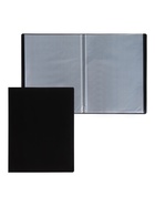 Папка с 20 вкладышами А4, 500 мкм, Calligrata, текстура «песок», чёрная - Фото 2