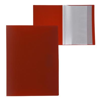 Папка с 20 вкладышами А4, 500 мкм, Calligrata, текстура «песок», красная