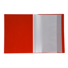 Папка с 20 вкладышами А4, 500 мкм, Calligrata, текстура «песок», красная - Фото 2