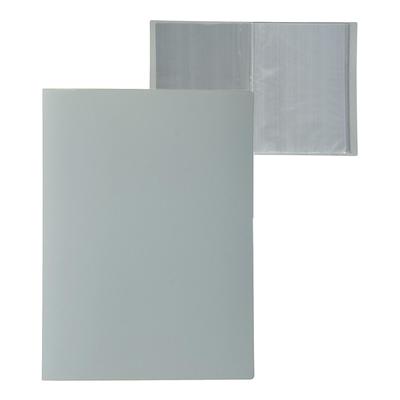 Папка с 40 вкладышами А4, 500 мкм, Calligrata, текстура «песок», серая