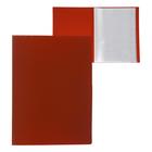 Папка с 40 вкладышами А4, 500 мкм, Calligrata, текстура «песок», красная - Фото 1