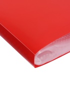 Папка с 40 вкладышами А4, 500 мкм, Calligrata, текстура «песок», красная - Фото 6