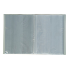 Папка с 60 вкладышами А4, 500 мкм, Calligrata, текстура "песок", серая - Фото 2