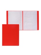 Папка с 60 вкладышами А4, 500 мкм, Calligrata, текстура «песок», красная - Фото 2
