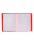 Папка с 60 вкладышами А4, 500 мкм, Calligrata, текстура «песок», красная - Фото 4