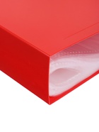 Папка с 60 вкладышами А4, 500 мкм, Calligrata, текстура «песок», красная - Фото 6