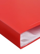Папка с 100 вкладышами А4, 700 мкм, Calligrata, текстура «песок», красная - Фото 5