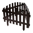Ограждение декоративное, 35×210 см, 5 секций, пластик, коричневое, RENESSANS, Greengo - Фото 9