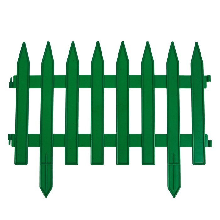 Ограждение декоративное, 35×210 см, 5 секций, пластик, зелёное, GOTIKA, Greengo