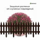 Ограждение декоративное, 35×210 см, 5 секций, пластик, коричневое, GOTIKA, Greengo - Фото 6