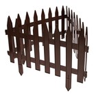 Ограждение декоративное, 35×210 см, 5 секций, пластик, коричневое, GOTIKA, Greengo - Фото 9