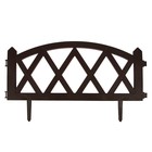 Ограждение декоративное, 35×232 см, 4 секции, пластик, коричневое, MODERN, Greengo - Фото 8