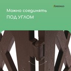 Ограждение декоративное, 35×232 см, 4 секции, пластик, коричневое, MODERN, Greengo - Фото 5