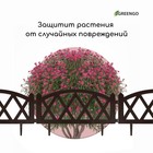 Ограждение декоративное, 35×232 см, 4 секции, пластик, коричневое, MODERN, Greengo - Фото 6