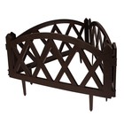 Ограждение декоративное, 35×232 см, 4 секции, пластик, коричневое, MODERN, Greengo - Фото 9