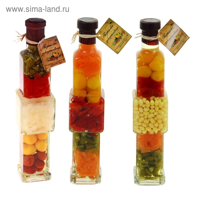 Бутылка декоративная для кухни «Кубик» h=30 см - Фото 1