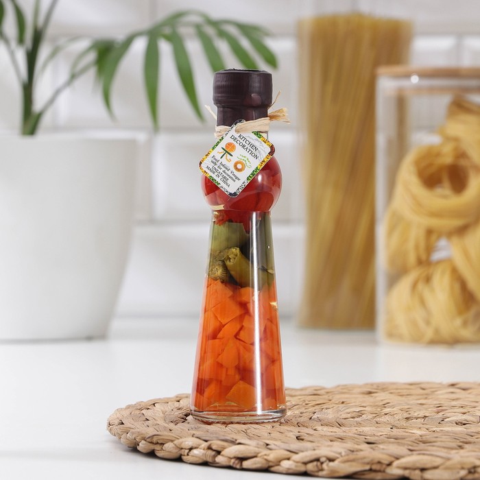 Бутылка декоративная для кухни «Конус», h=17 см, цвет МИКС - Фото 1