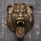 Подвесной декор "Голова медведя рычит" бронза, 50см - Фото 2