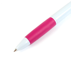 Ручка шариковая, автоматическая, корпус белый с красным резиновым держателем,стержень синий - Фото 2