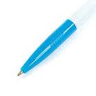 Ручка шариковая, автоматическая, корпус белый с синим держателем,стержень синий 0.5 мм - Фото 3