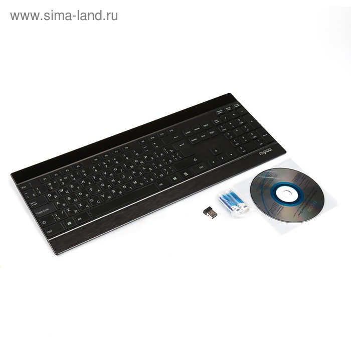 Клавиатура Rapoo E9270P, беспроводная, мембранная, сенсорное мульт. Управление, USB, черная - Фото 1