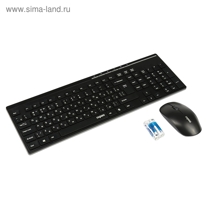 Комплект клавиатура и мышь Rapoo X8100, беспроводной, мембранный, 1000 dpi, USB, black - Фото 1