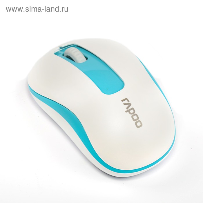 Мышь Rapoo M10, беспроводная, оптическая, 1000 dpi, USB, голубая - Фото 1