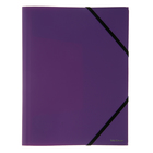Папка на резинке А4 Erich Krause Classic, фиолетовая, корешок 5мм, толщина 400мкм, тиснение - песок - Фото 1