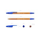 Набор ручек шариковых 3 штуки ErichKrause R-301 Amber Stick, узел 0.7 мм, чернила синие, длина линии письма 2000 метров, европодвес - Фото 2