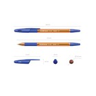 Набор ручек шариковых 3 штуки ErichKrause R-301 Amber Stick & Grip, узел 0.7 мм, чернила синие, резиновый упор, длина линии письма 1000 метров, европодвес - фото 9945548