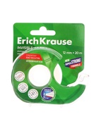 Клейкая лента канцелярская, 12 мм × 20 метра, ErichKrause Invisible, матовая, незаметная, в диспенсере, блистер - фото 45402313