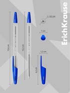 Набор шариковых ручек ErichKrause. R-301 Classic Stick, 4 цвета, узел 1.0 мм, прозрачный корпус - Фото 4