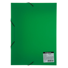Папка на резинке А4 Erich Krause Classic, зелёная, корешок 37мм, толщина 600мкм, тиснение - песок - Фото 3
