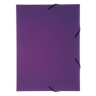 Папка на резинке А4 Erich Krause Classic, фиолетовая, корешок 37мм, толщина 600мкм, тиснение - песок - Фото 3
