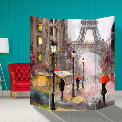 Ширма "Будни Парижа", 160 × 160 см