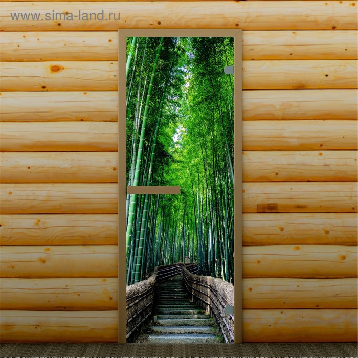 Дверь для бани и сауны "Путешествие", 190 х 67 см, с фотопечатью 6 мм Добропаровъ - Фото 1