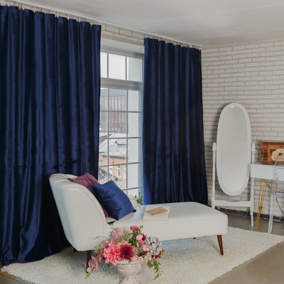 Штора портьерная «Этель», 170×270 см, ренессанс глубокий океан