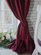 Штора портьерная «Этель», размер 170×270 см, цвет валенсия вишнёвый - Фото 4