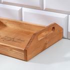 Поднос деревянный с декором, с покрытием, 30×20×6.5 см, сосна - Фото 3