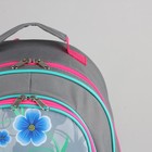 Рюкзак школьный, 2 отдела на молниях, 2 наружных кармана, цвет серый - Фото 4