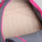 Рюкзак школьный, 2 отдела на молниях, 2 наружных кармана, цвет серый - Фото 5