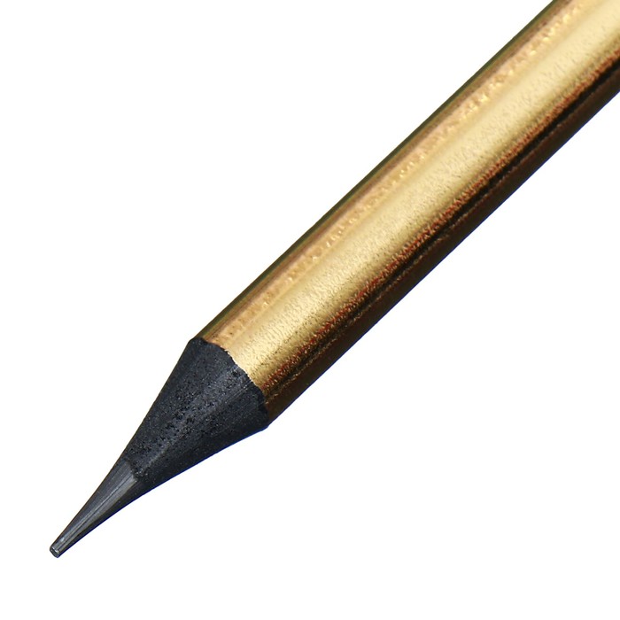 Набор карандашей чернографитных 48 штук, с ластиком НВ корпус круглый заточенный золотой